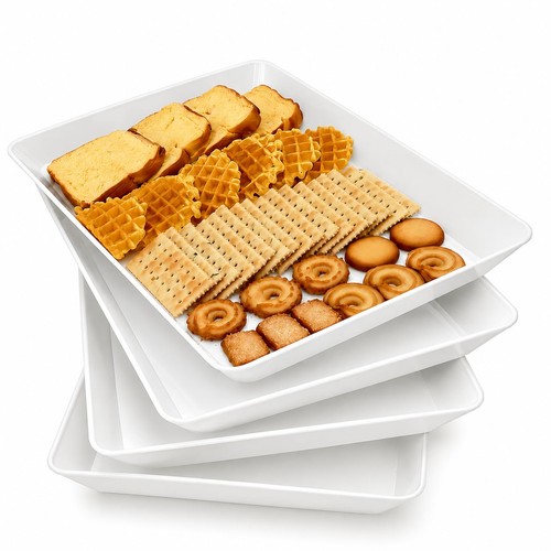 Pack plastic serving trays - 4,
