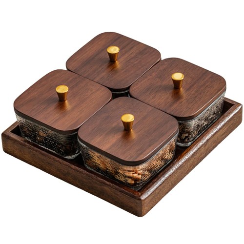 Square glass snackle - square,